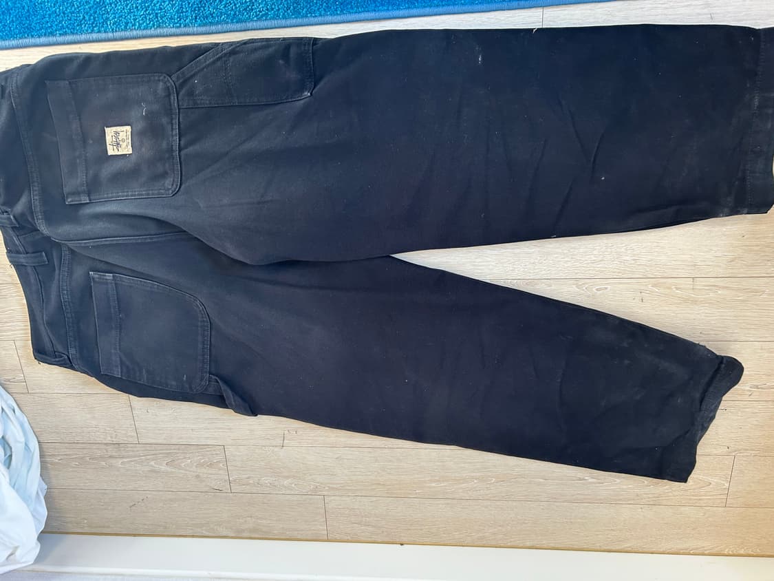 32)스투시 더블니 카펜터 캔버스 블랙 상품이미지2