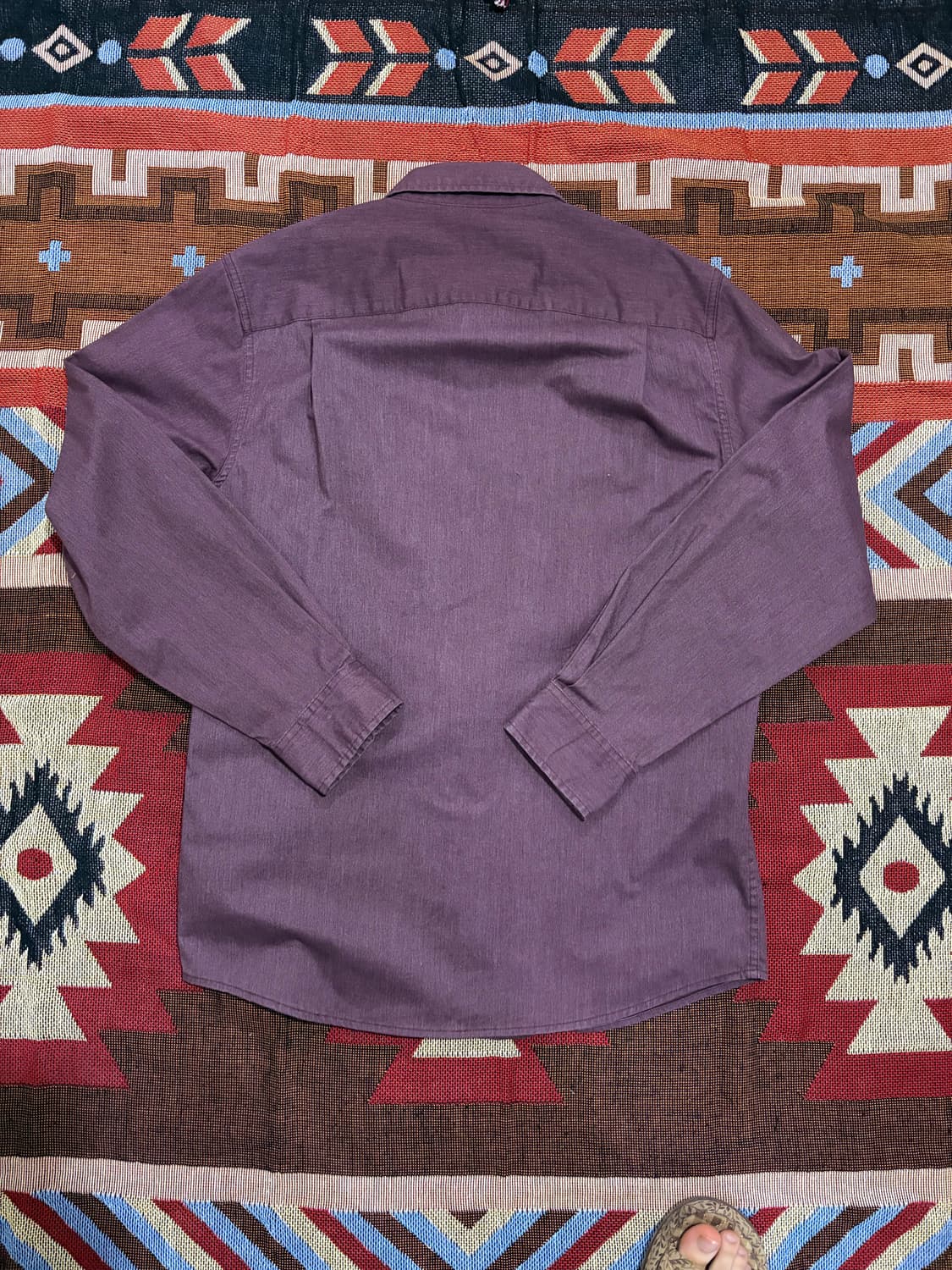 100) 랭글러 워크셔츠 버건디 상품이미지7