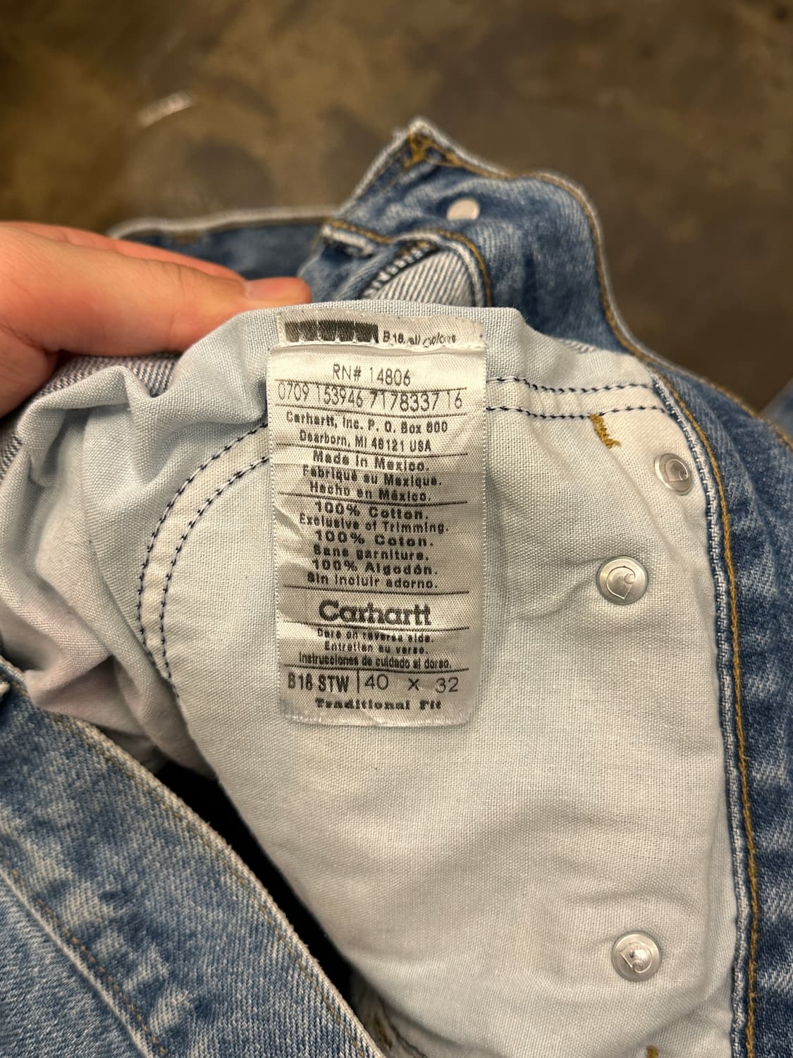 칼하트 14806 빈티지 데님 팬츠 40 상품이미지5