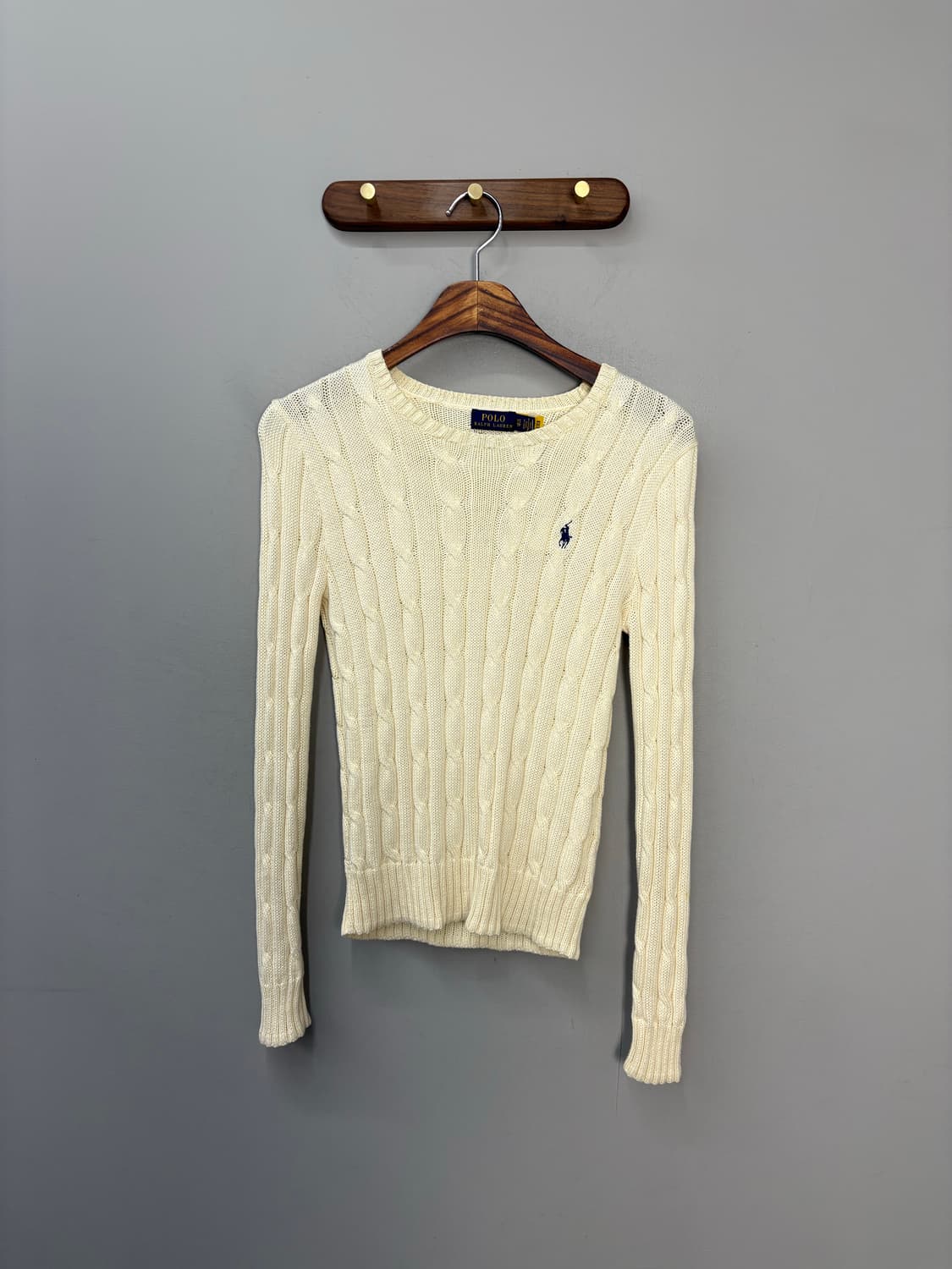 폴로랄프로렌 포니로고 아이보리 케이블니트꽈배기 A2889 상품이미지2