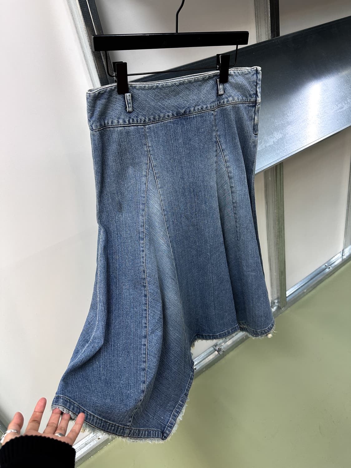 denim unbalanced skirt 상품이미지5