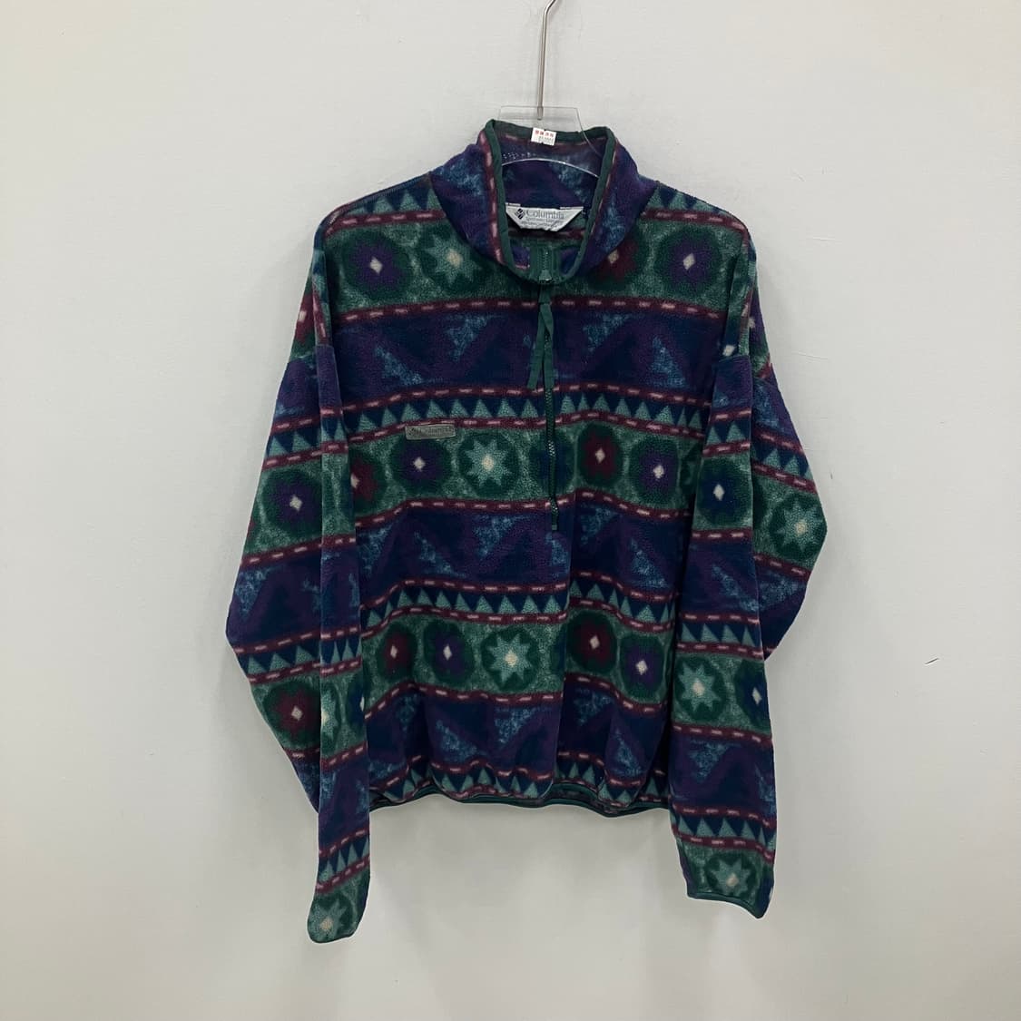 90's 컬럼비아 아즈텍 패턴 플리스 L 상품이미지1