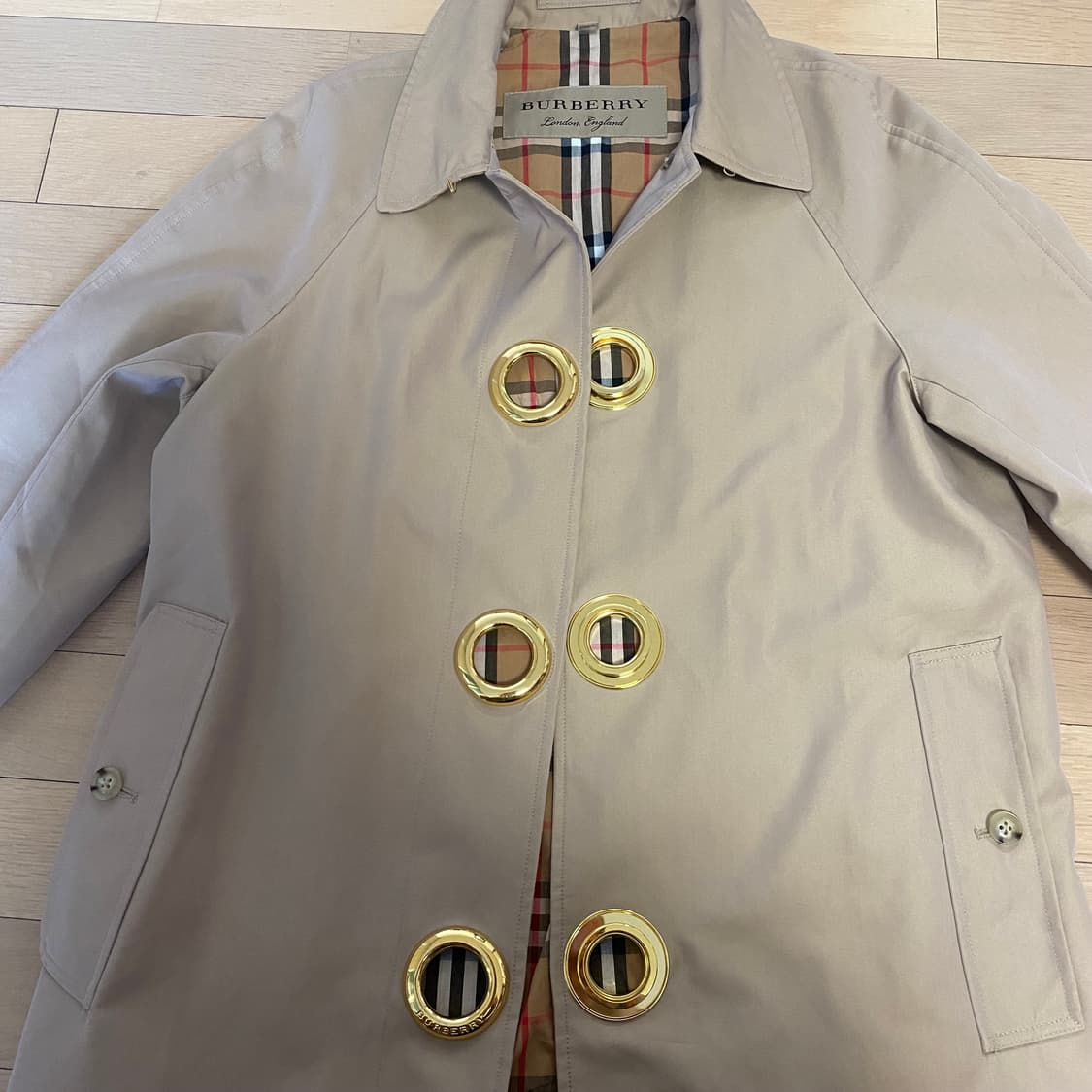 빈티지 버버리 그로멧 코트 UK8 상품이미지3