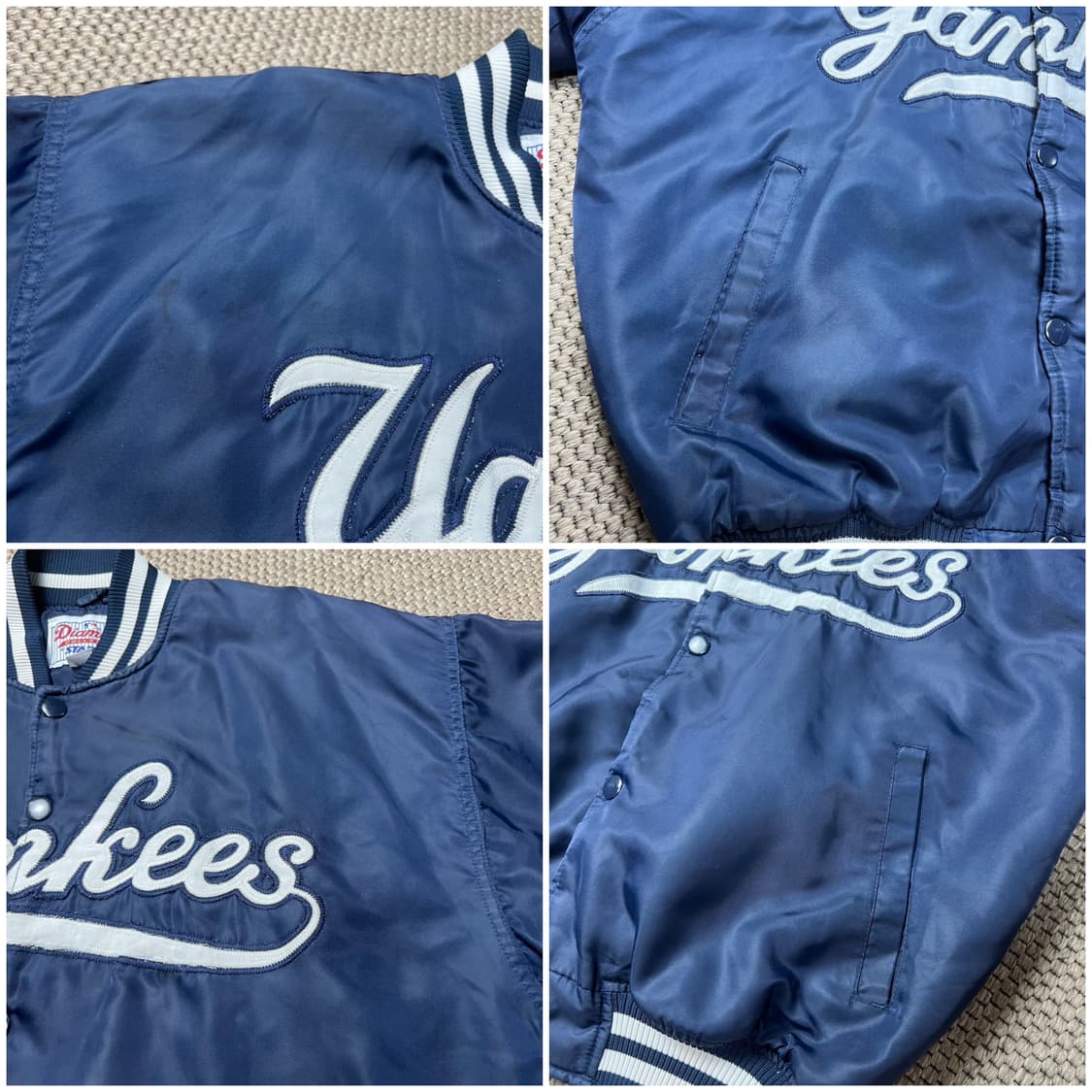 스타터 뉴욕 양키즈 스타디움 봄버 자켓 네이비 M 상품이미지8