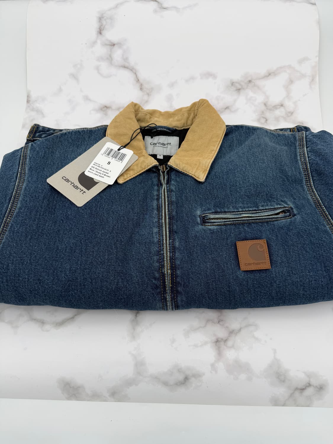 칼하트 디트로이트 자켓 블루 해밀턴 브라운 상품이미지1