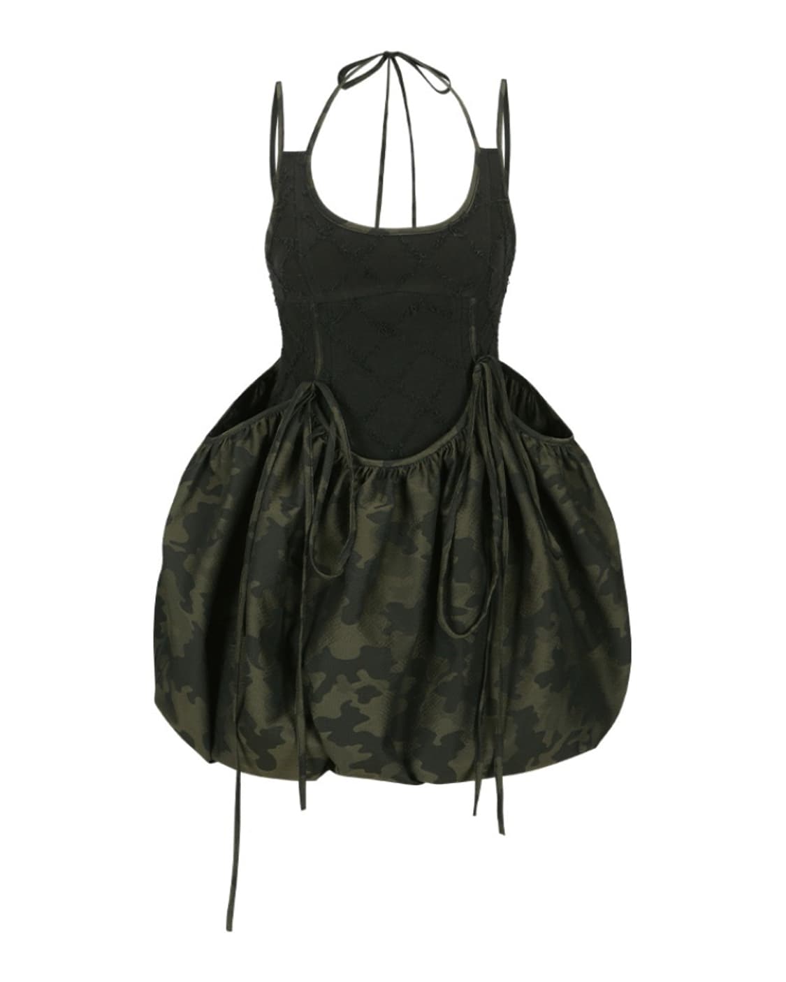 앤더슨벨 카모플라쥬 패러슈트 벌룬 드레스 andersson bell 상품이미지10