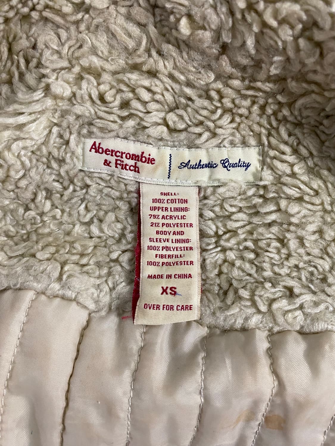 아베크롬비 양털 코듀로이 크롭 자켓 XS 상품이미지5