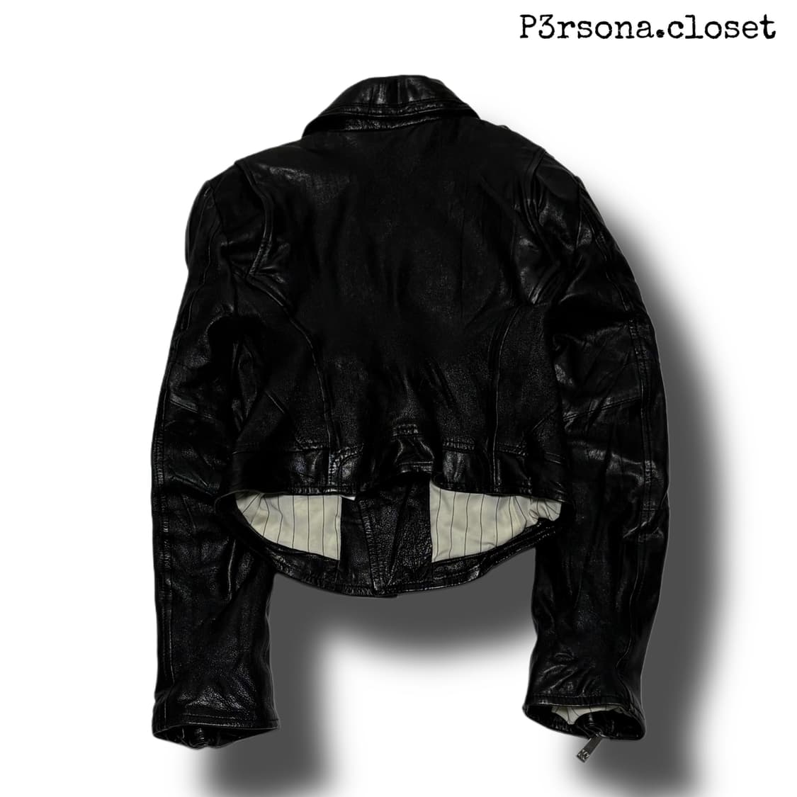 Murua lamb skin crop rider jacket 상품이미지2