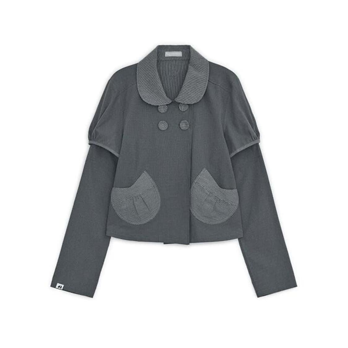 허그유어스킨 디테처블 라운드 자켓 차콜 상품이미지1