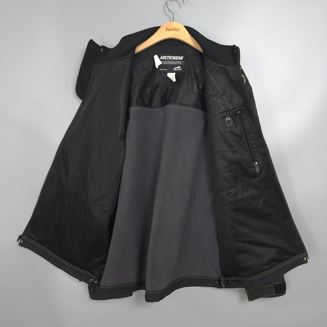남성용 아틱웨어 Arcticwear 팀 자수 로고 블랙 자켓 L 상품이미지5