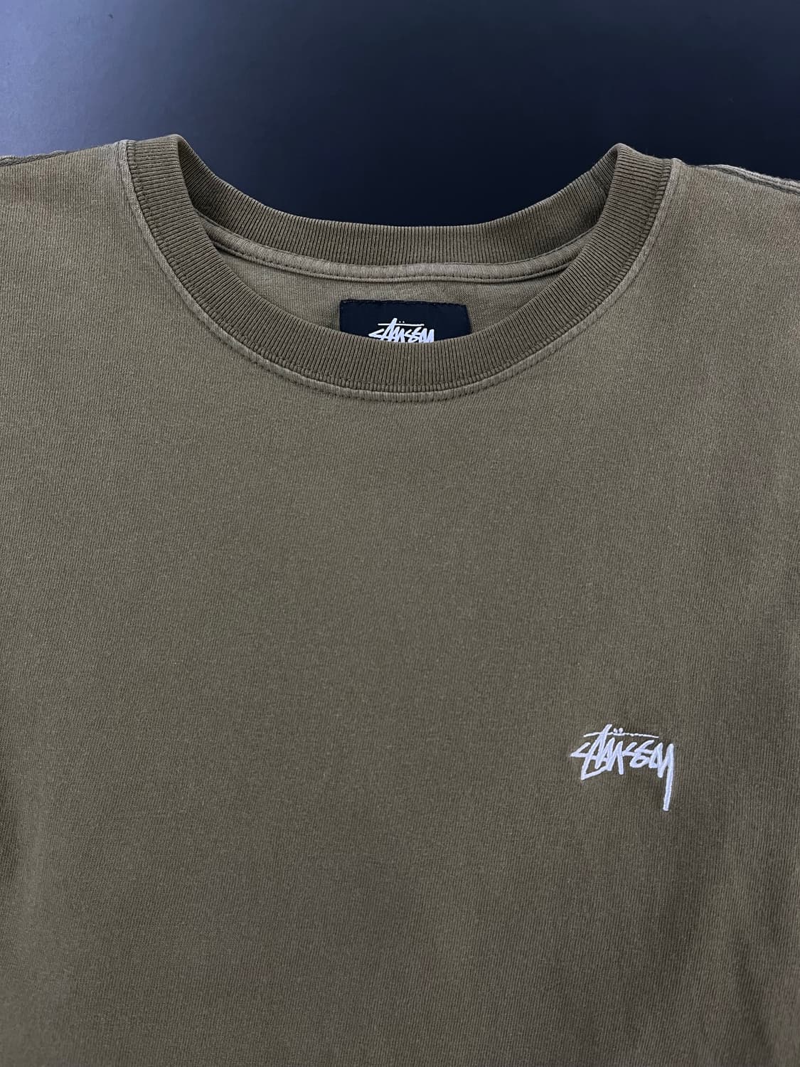 스투시 stussy stock logo 티셔츠 olive M사이즈 상품이미지1