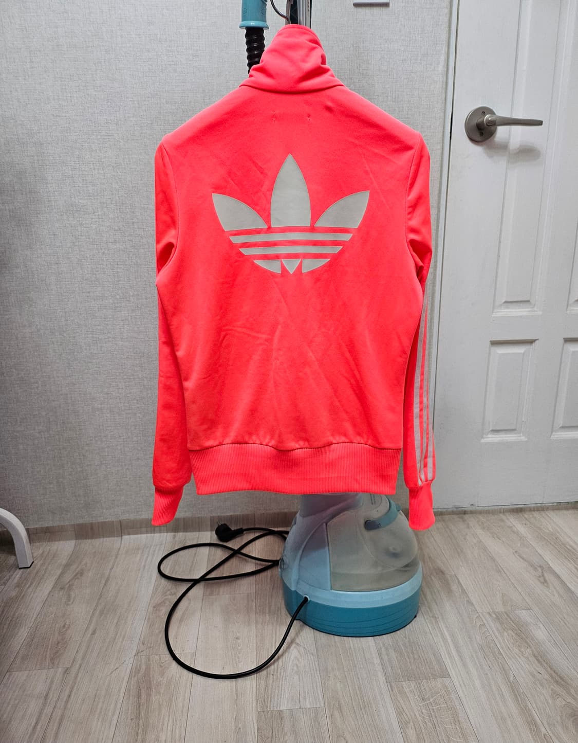 (85)XS☆초대장급☆ 아디다스 파이어버드 백로고 [형광핑크] 트랙탑져지 상품이미지6