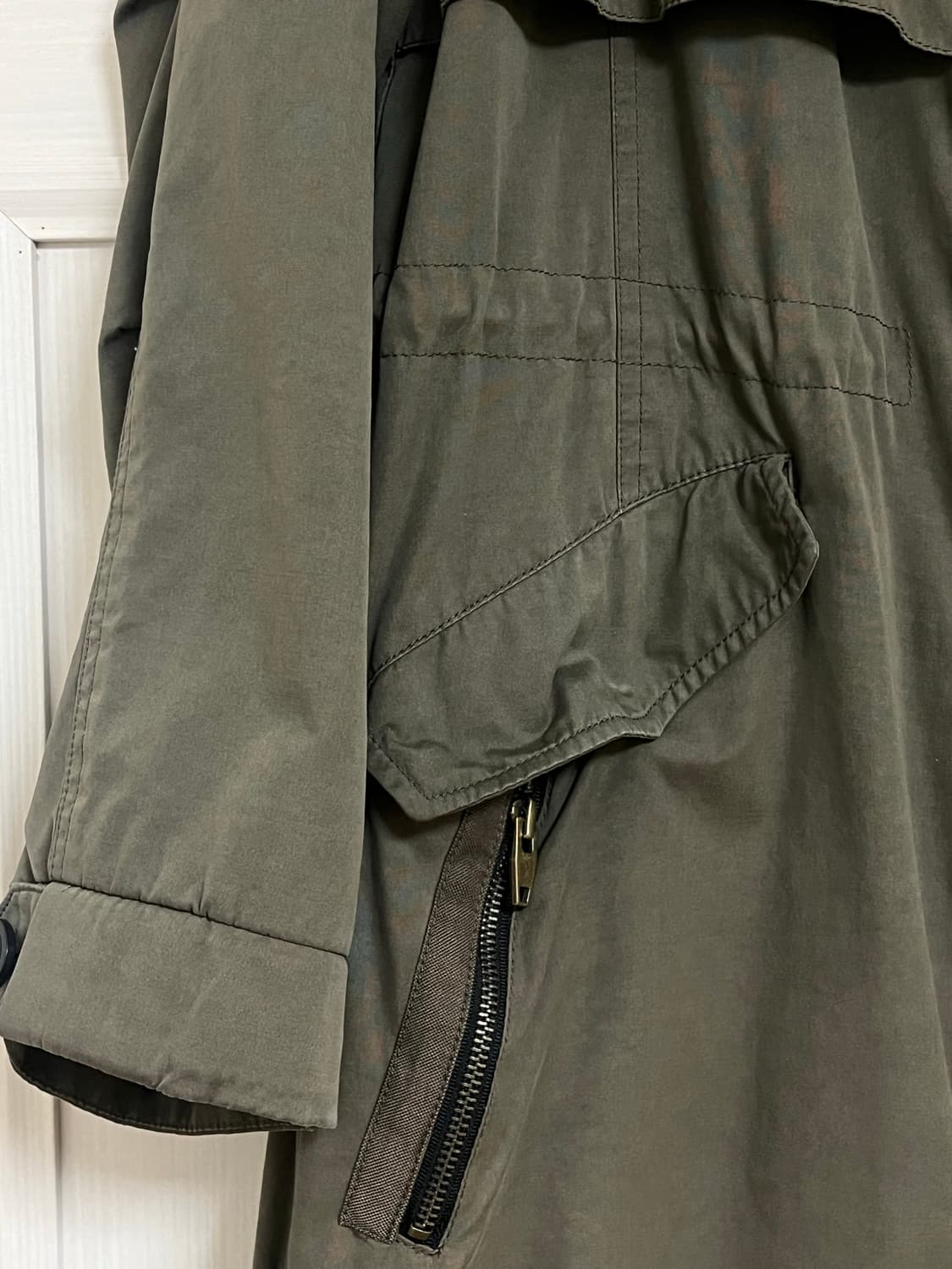 카키 롱 야상 점퍼 자켓 상품이미지5