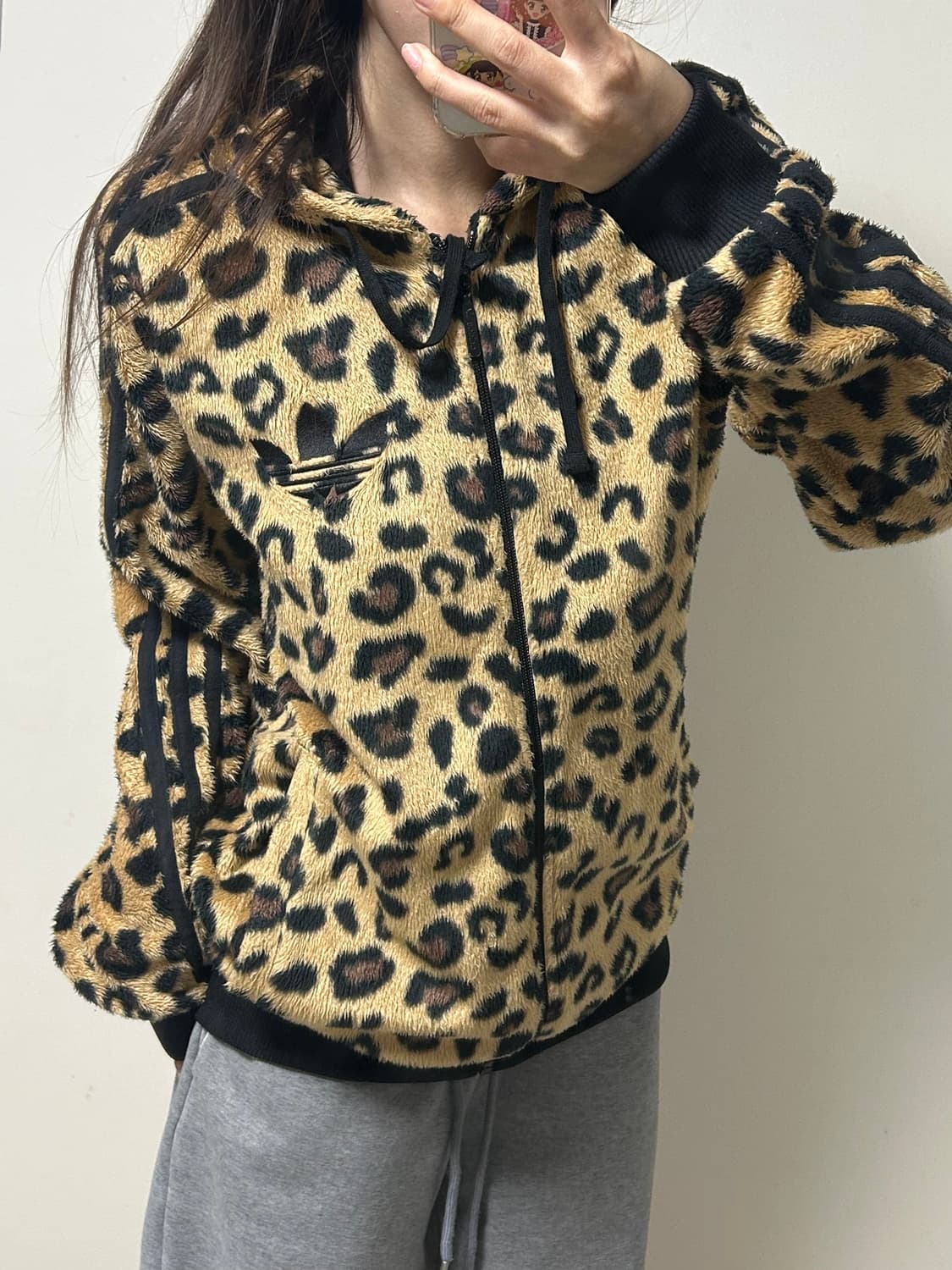 아디다스 호피 후리스 플리스 후드 집업 상품이미지2