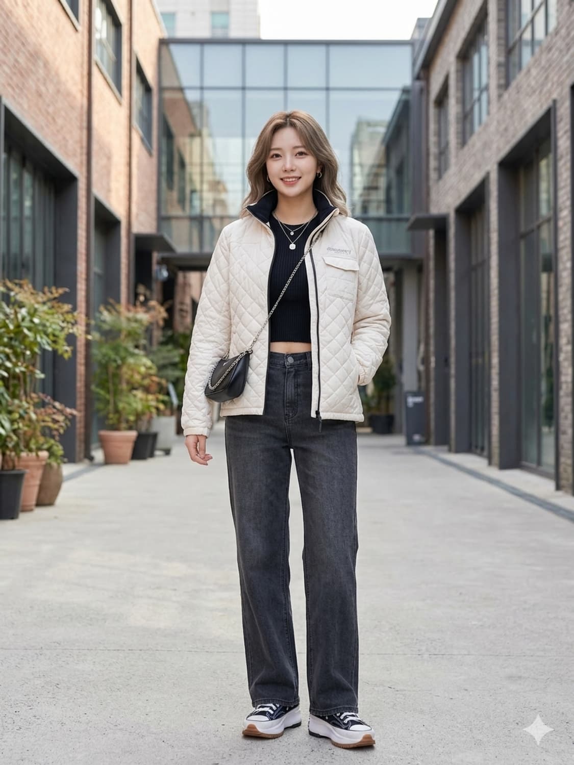 디스커버리 익스페디션 화이트 퀼팅 자켓 상품이미지1