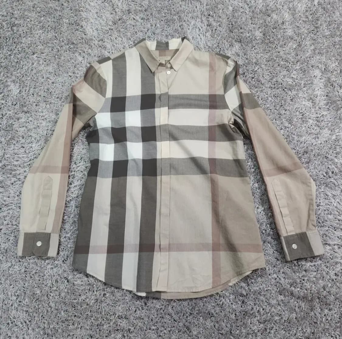 버버리 코튼 체크 셔츠 XS 상품이미지1