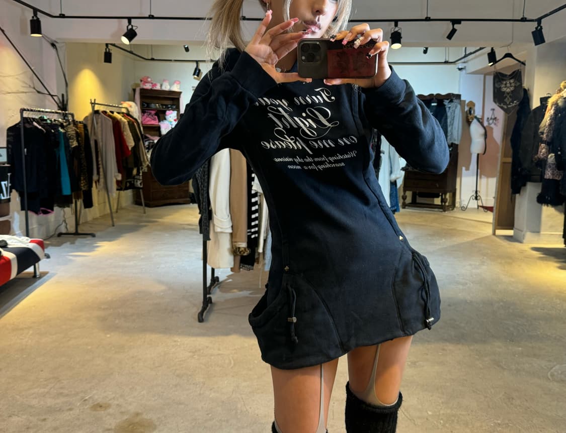 포켓 후드 원피스 상품이미지7