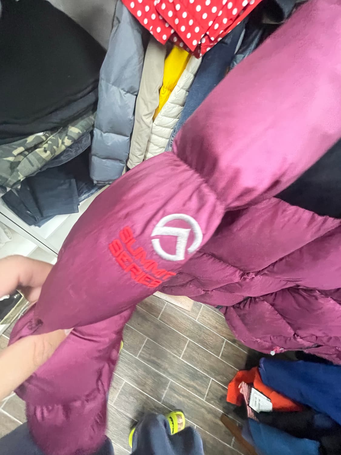 노스페이스 눕시 패딩 버건디 100 상품이미지8