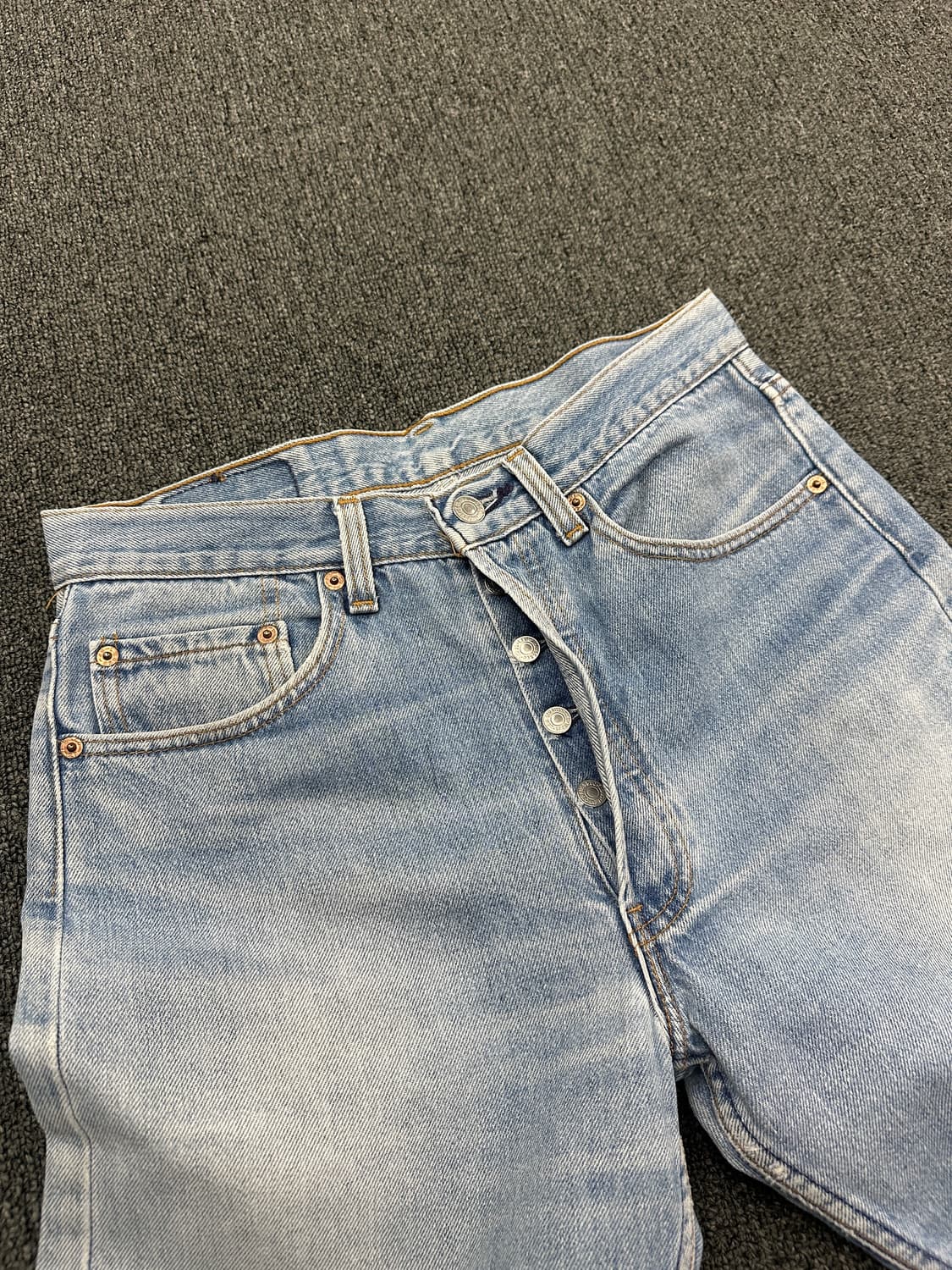 31/34) 90s 리바이스 501 연청 데님팬츠 상품이미지5