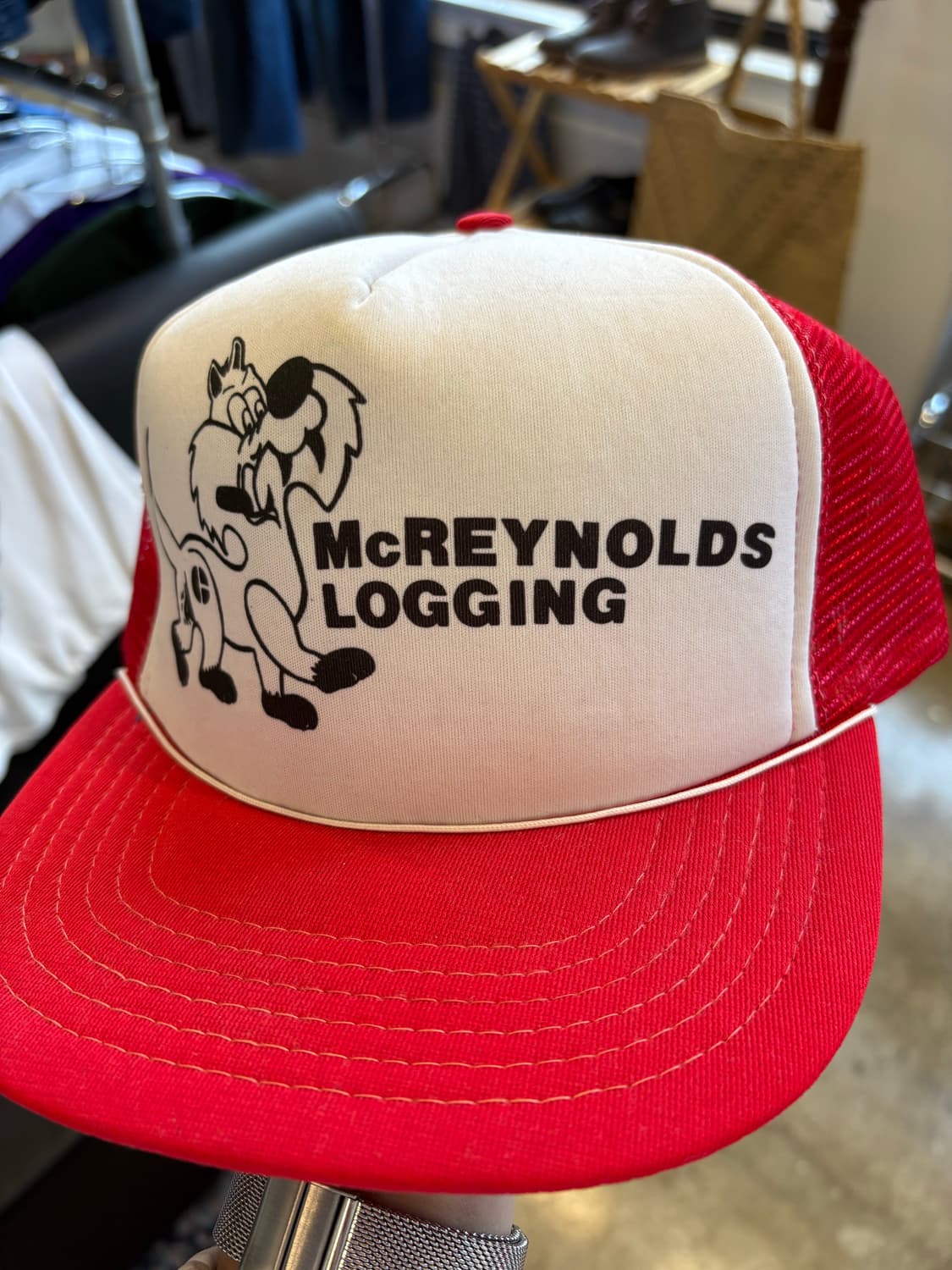 80s 데드스탁 미국 벌목 회사의 판촉용 트러커캡 상품이미지2