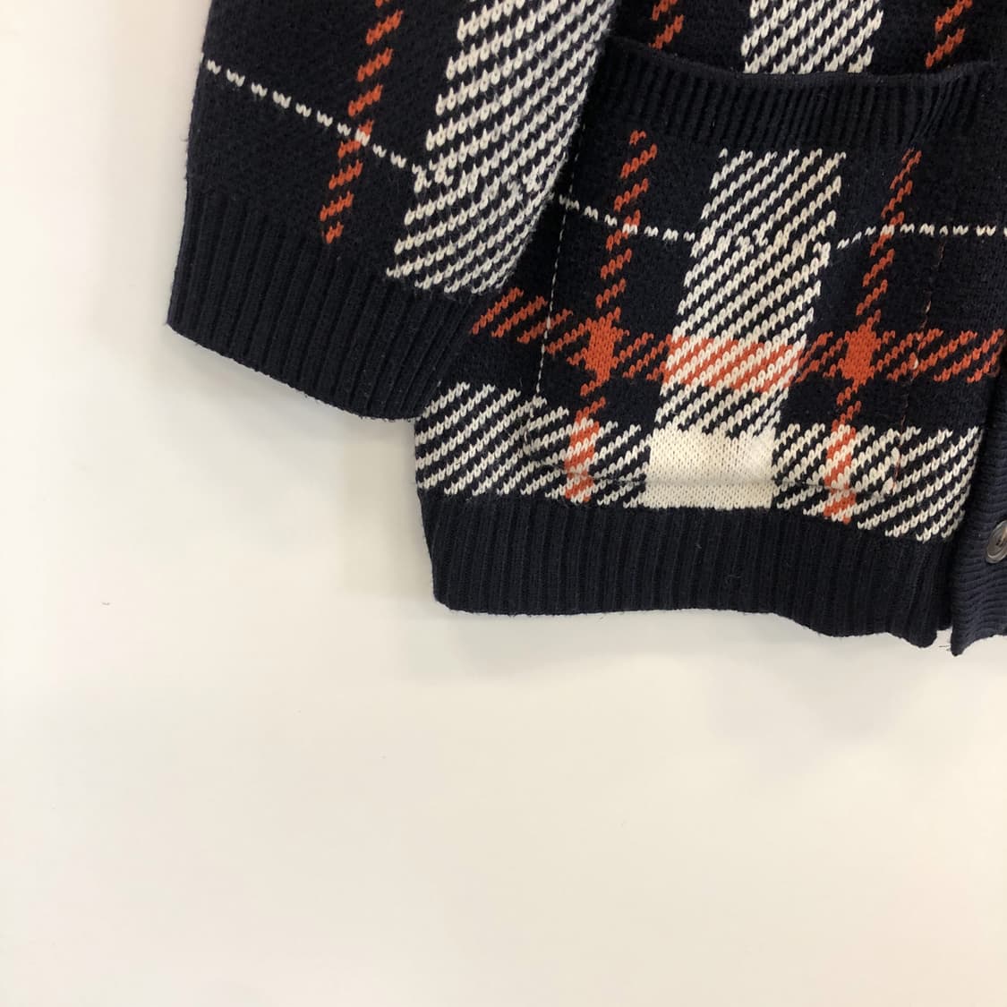 BASSO 바쏘 체크 니트가디건 110 상품이미지3