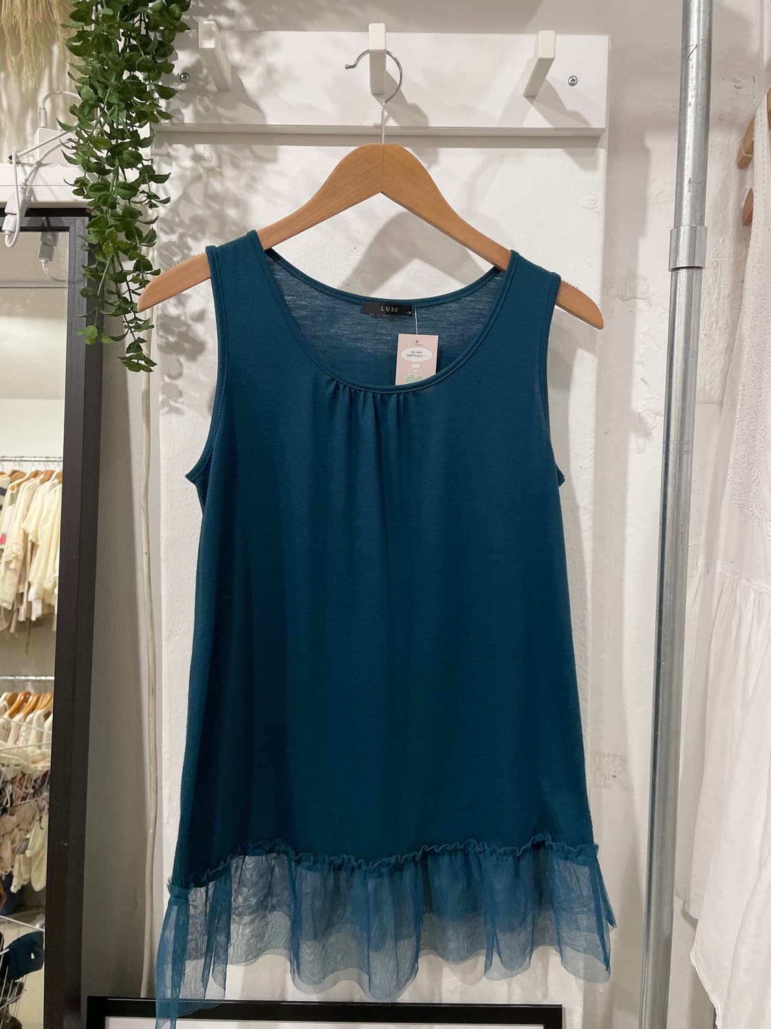 Teal Chiffon Lace Cami 상품이미지9