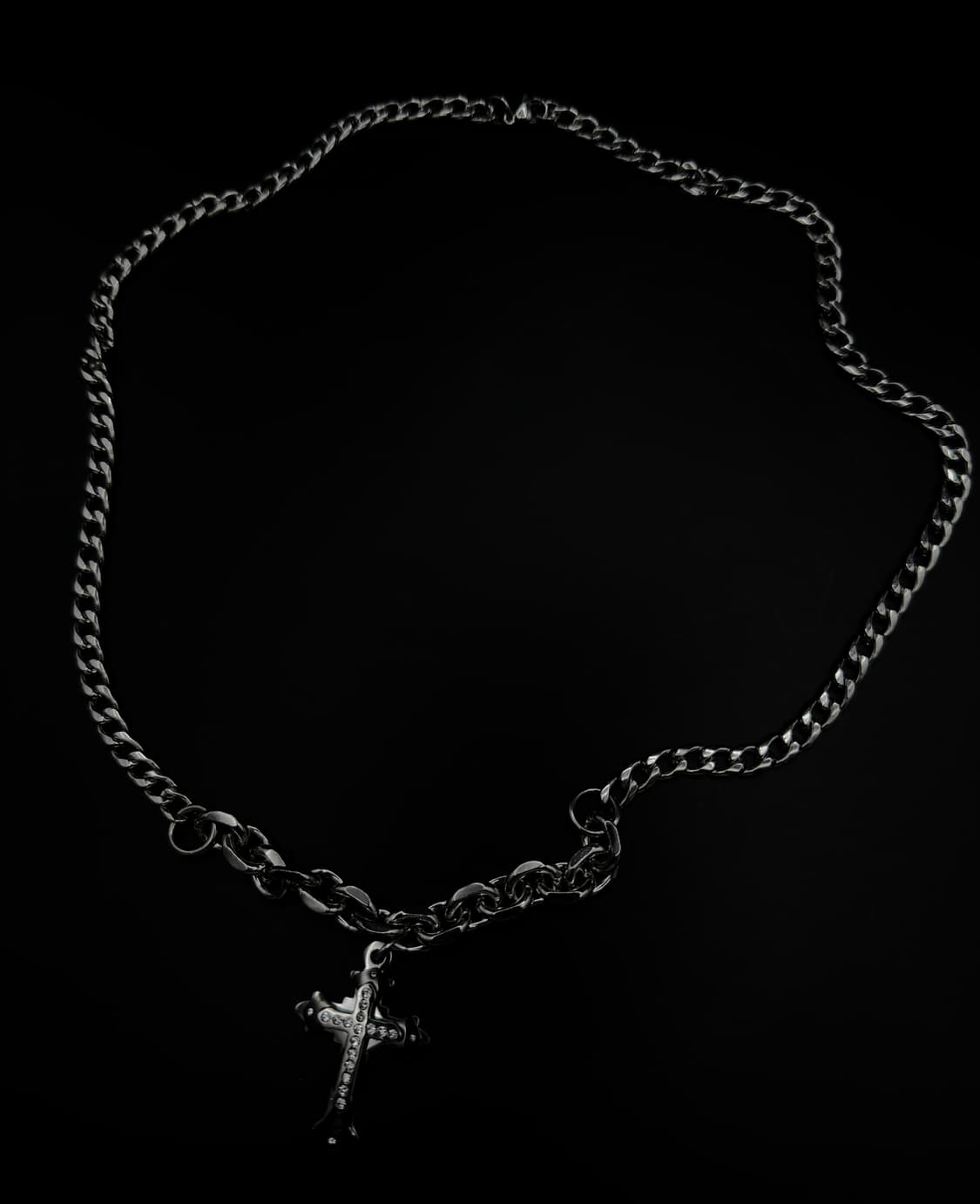 Steel the cross necklace 상품이미지1
