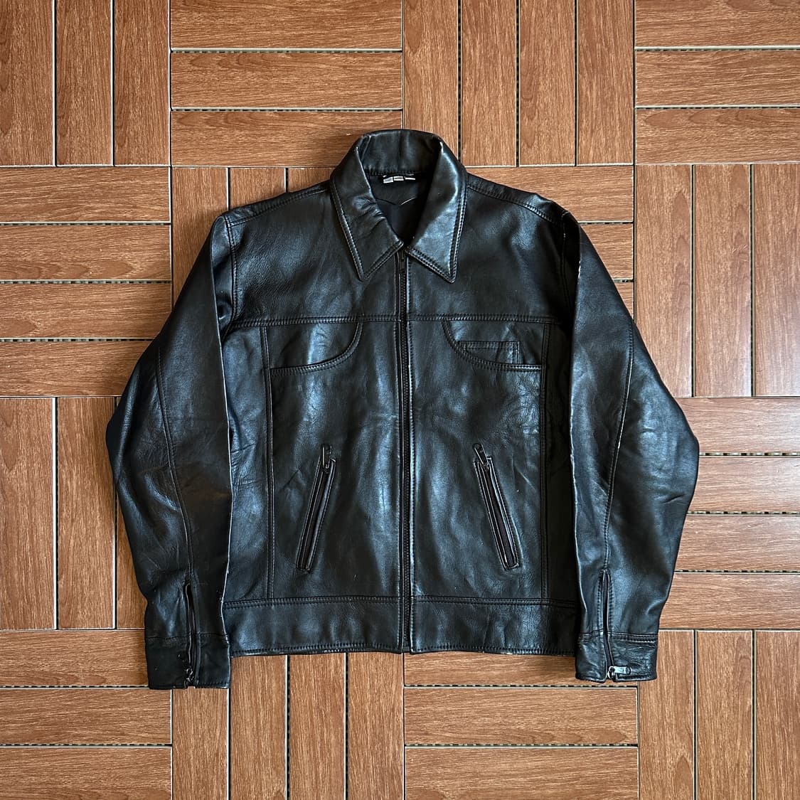80-90’s Vintage genuine leather jacket 상품이미지1