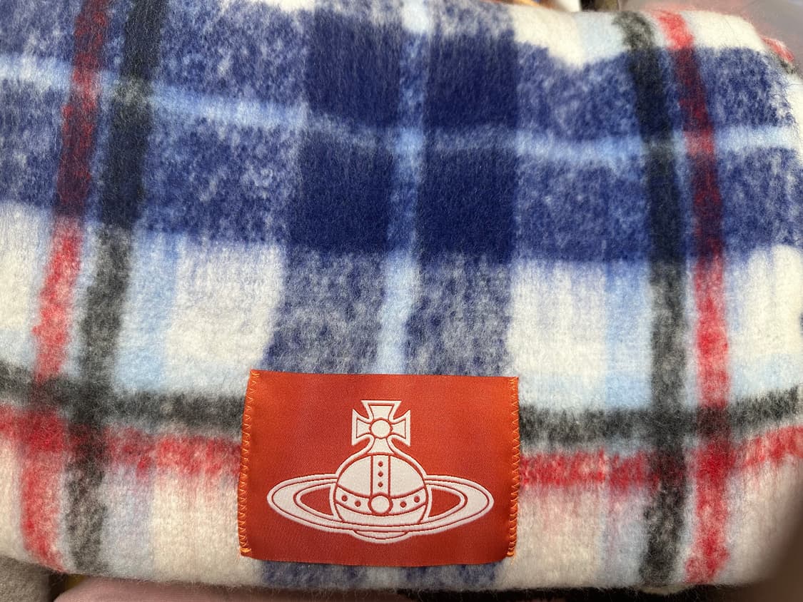 비비안웨스트우드 체크 알파카모헤어울머플러 남여공용 상품이미지1