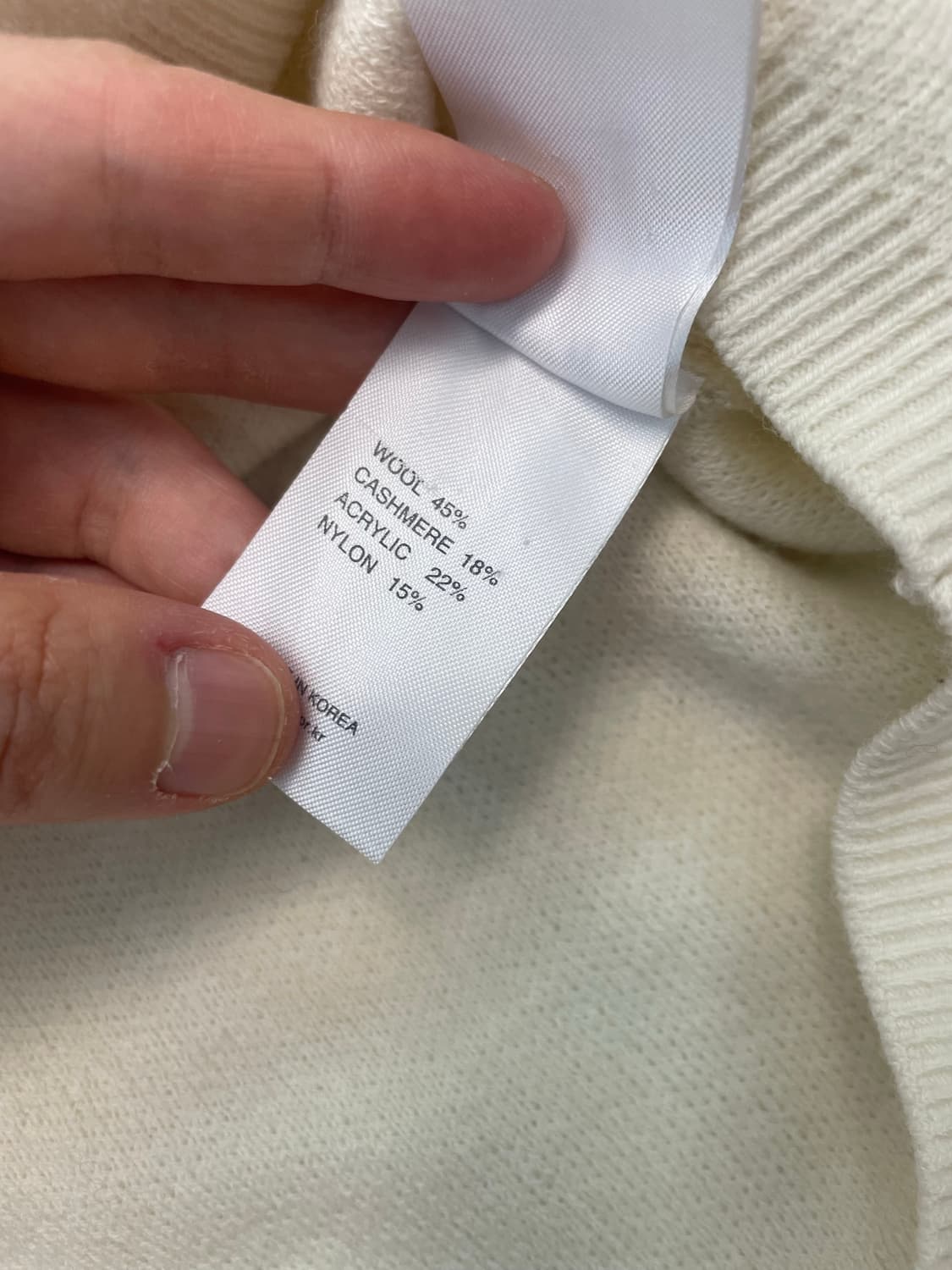 쿠어(Coor) 캐시,울 혼방 라운드 니트 네츄럴색상 상품이미지6