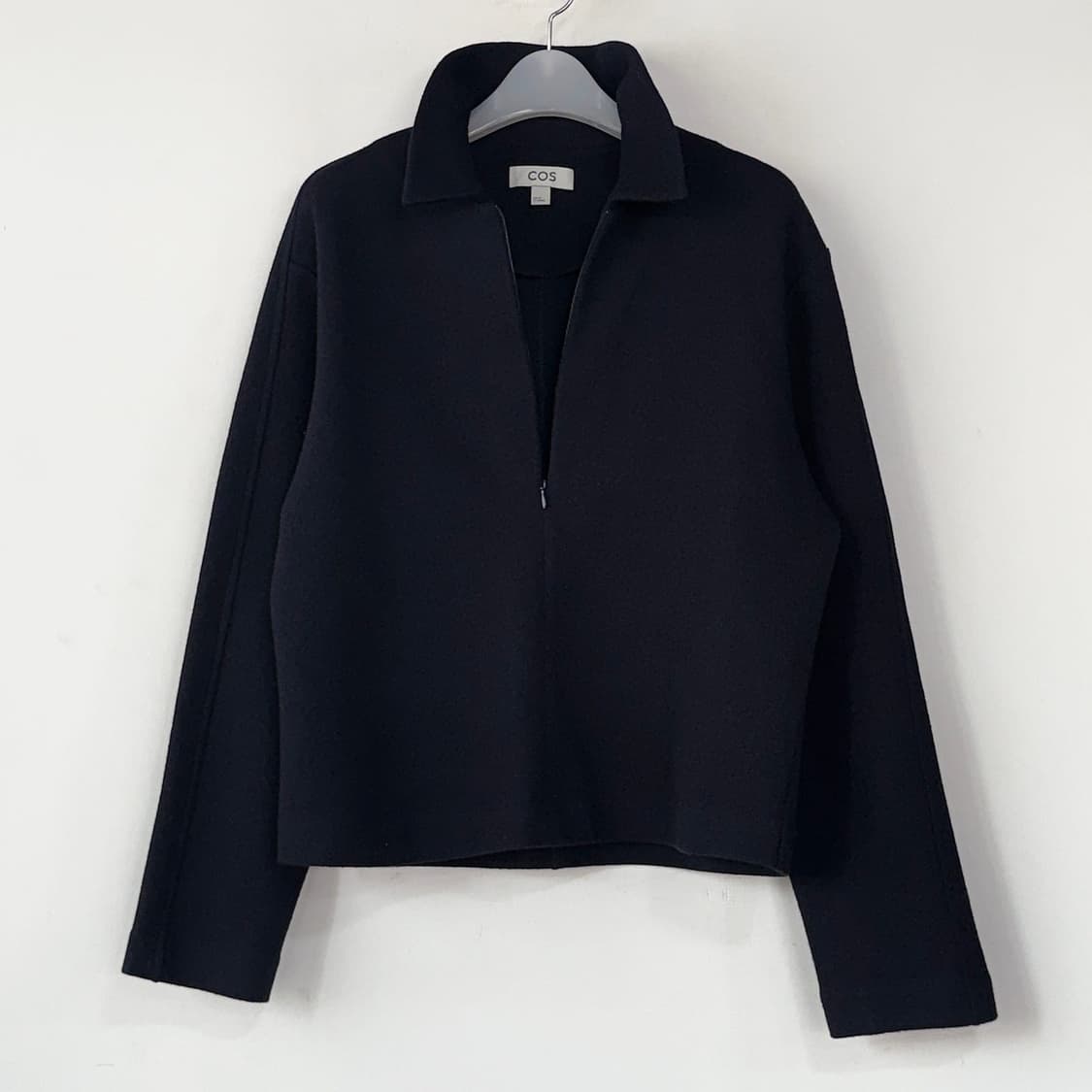 코스 COS 네이비 보일드 울 집업 상품이미지3