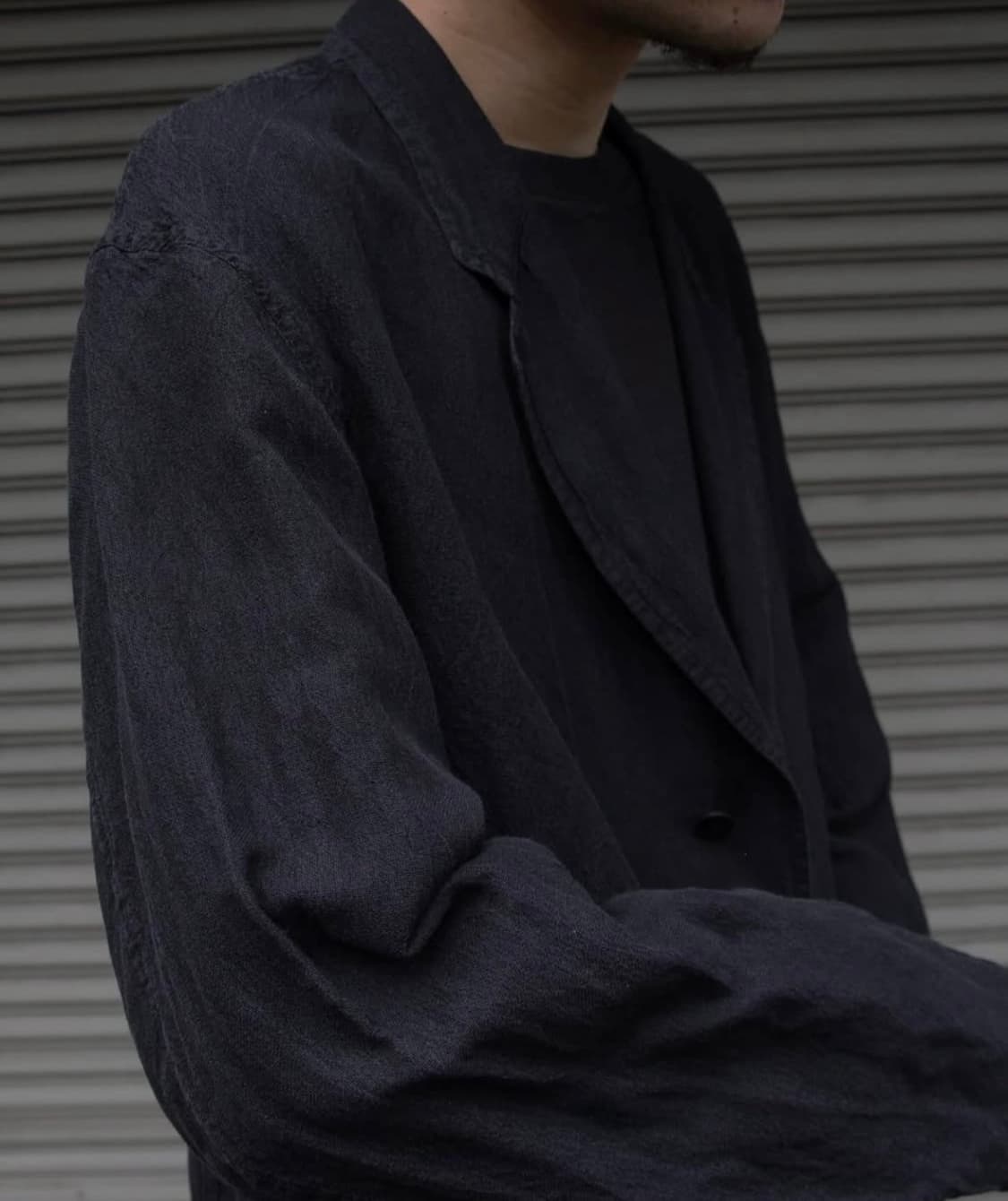 코모리 실크 자켓 페이드 블랙 1 상품이미지2