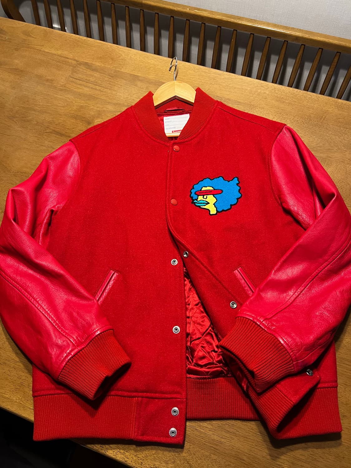 17FW Supreme gonz 레더 바시티 상품이미지1