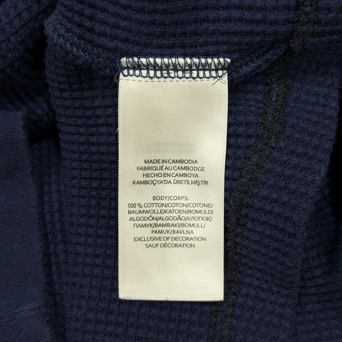 폴로 랄프로렌 와플 롱슬리브 긴팔 네이비 M 상품이미지4