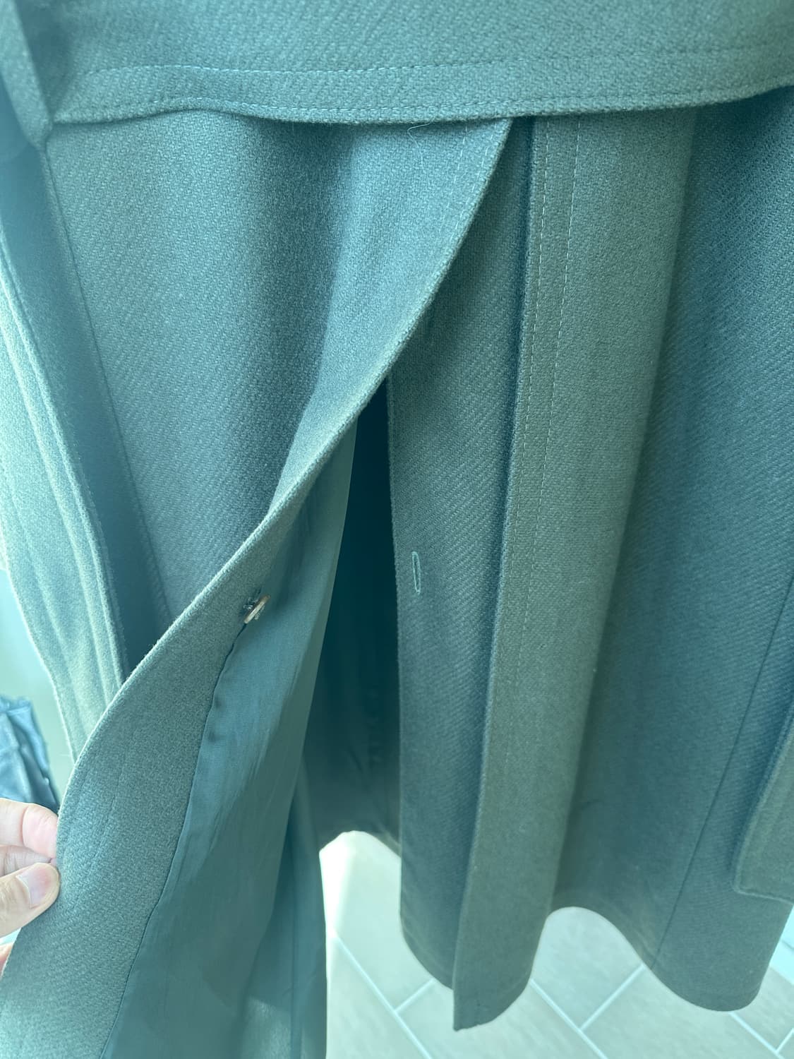 카키색 울 코트 105~110 (파리 유명 샵 구매) 상품이미지5