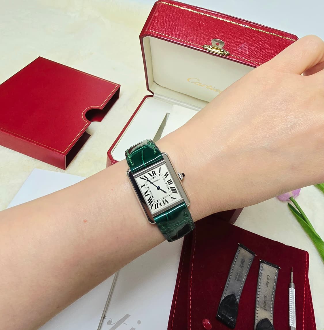 까르띠에 탱크솔로 스틸 스몰 시계 정품 상품이미지3