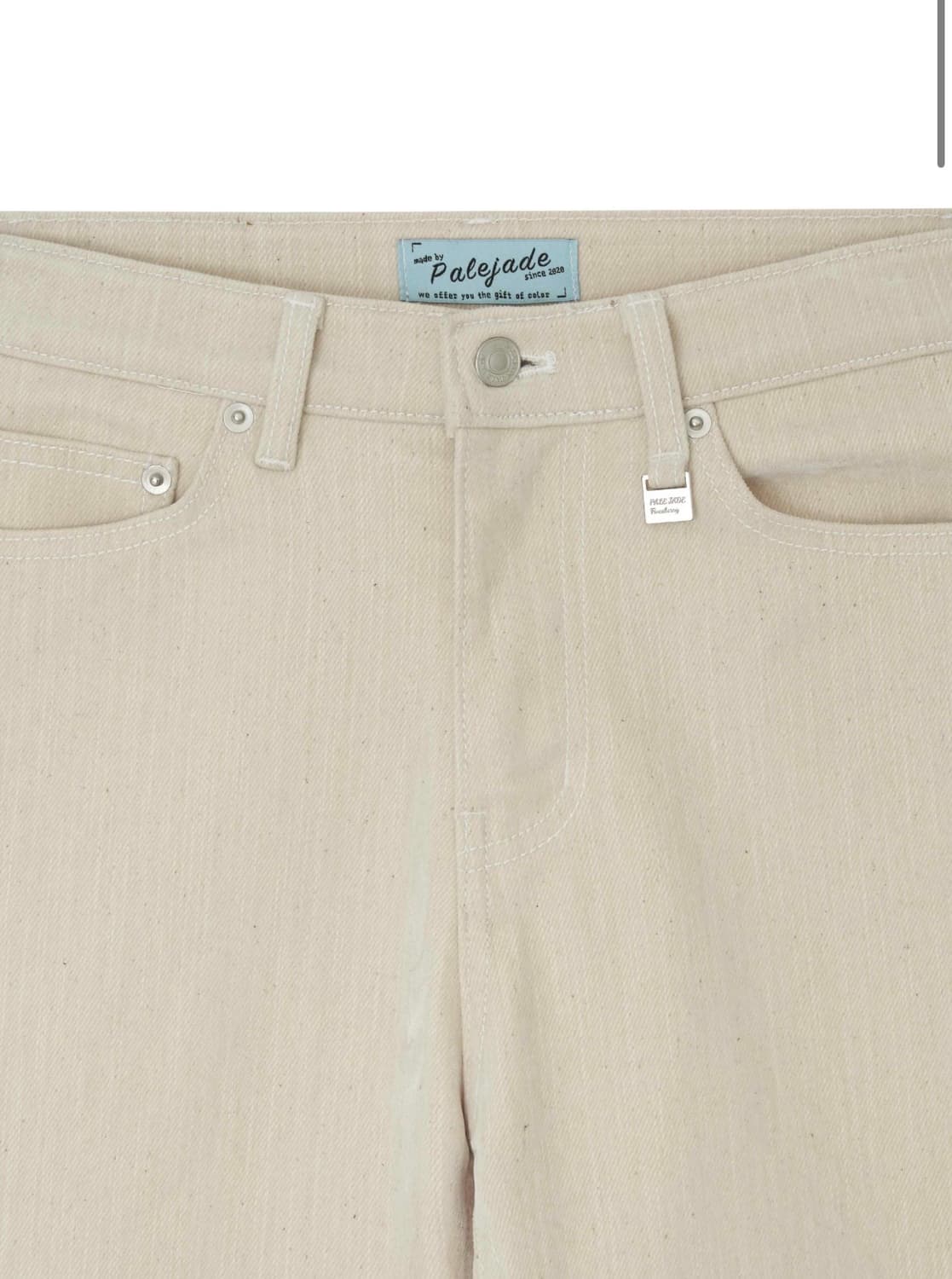 페일제이드 아이보리 부츠컷 데님진 M사이즈(새상품) 상품이미지2