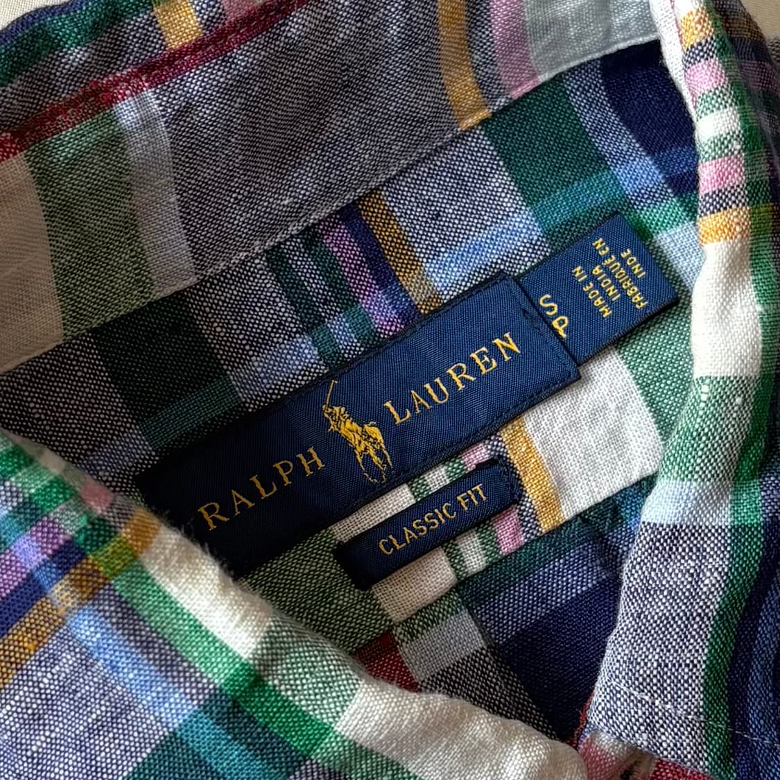 [S/95-97] 폴로 랄프로렌 Linen 체크 클래식 핏 셔츠 상품이미지3