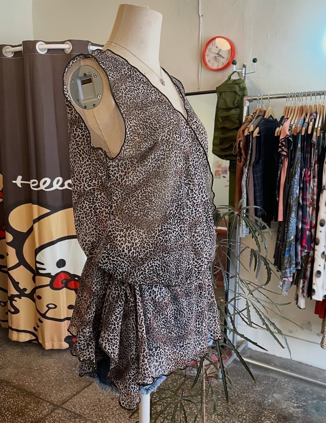 레오파드 레이어드 슬리브리스 [무배] 상품이미지4