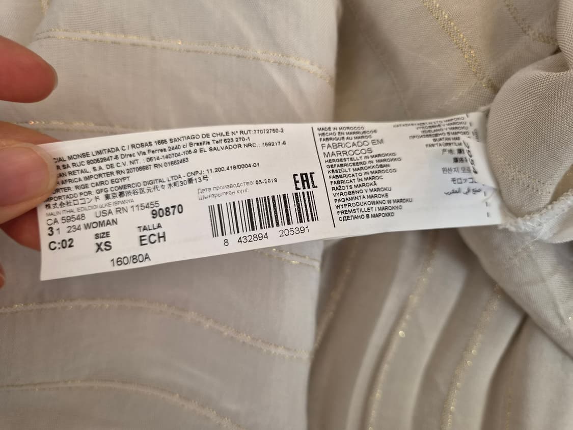 망고 여성 라운드블라우스 XS사이즈 상품이미지8