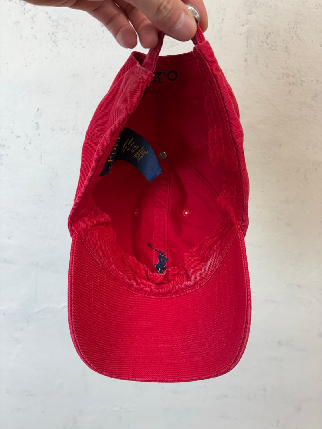 폴로랄프로렌 포니 로고 레드 볼캡 상품이미지3