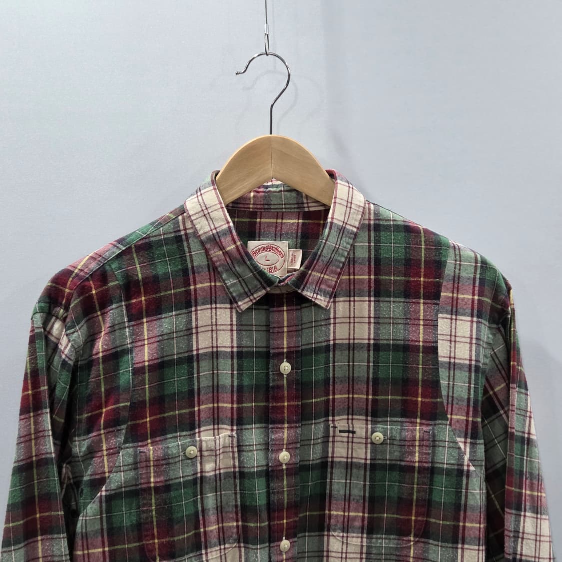 브룩스브라더스 더블포켓 체크셔츠 L  상품이미지2