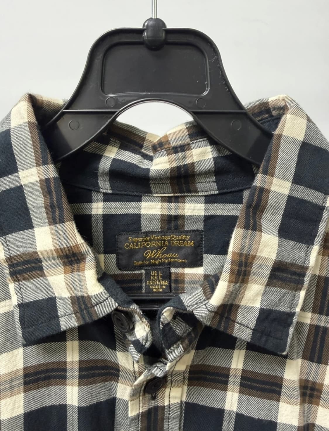 후아유 체크 셔츠 (L) 상품이미지3