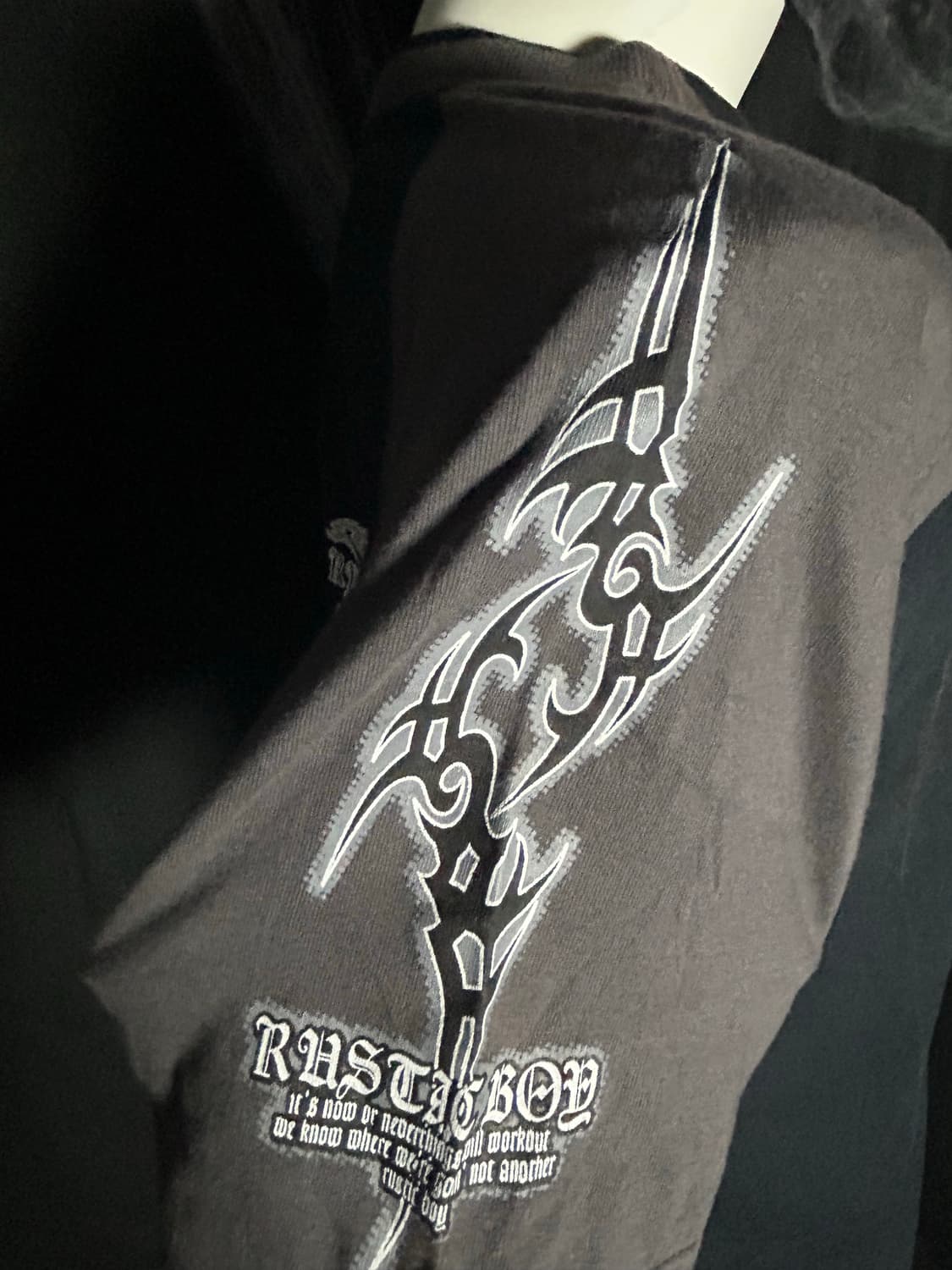 gothic y2k layered raglan half sleeve 상품이미지3