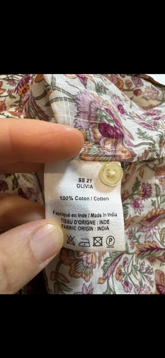 새상품 쁘띠 맨디고트 플로럴 블라우스 상품이미지4