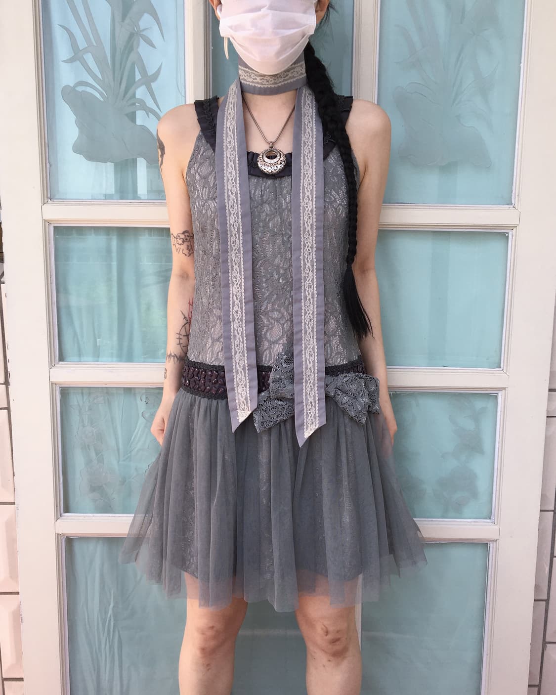  lace trimming tie 상품이미지4