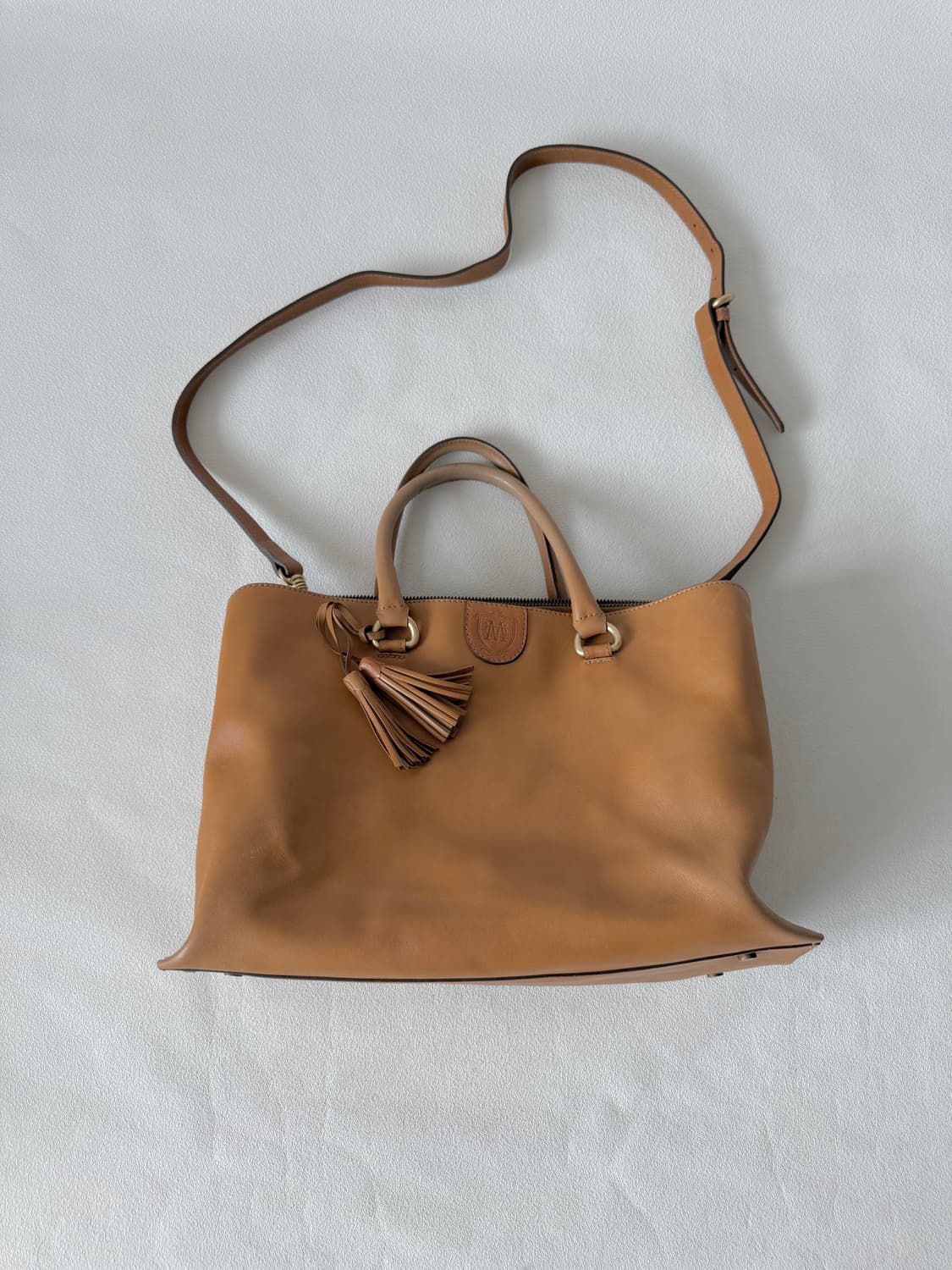 마시모두띠(Massimo Dutti) 레더 토트백(크로스 가능) 상품이미지1