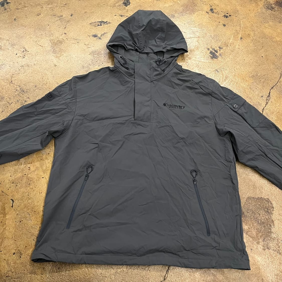 [정품/110] 디스커버리 아노락 후드 바람막이 블랙 b16 상품이미지3
