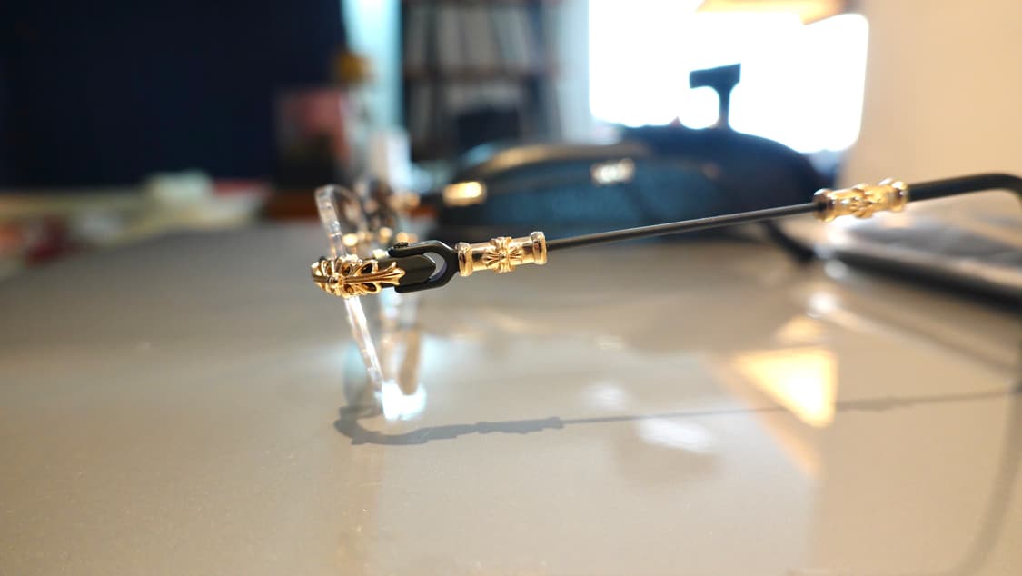 크롬하츠 필스3  블랙/골드 MBK/18KGP 무테안경 상품이미지6