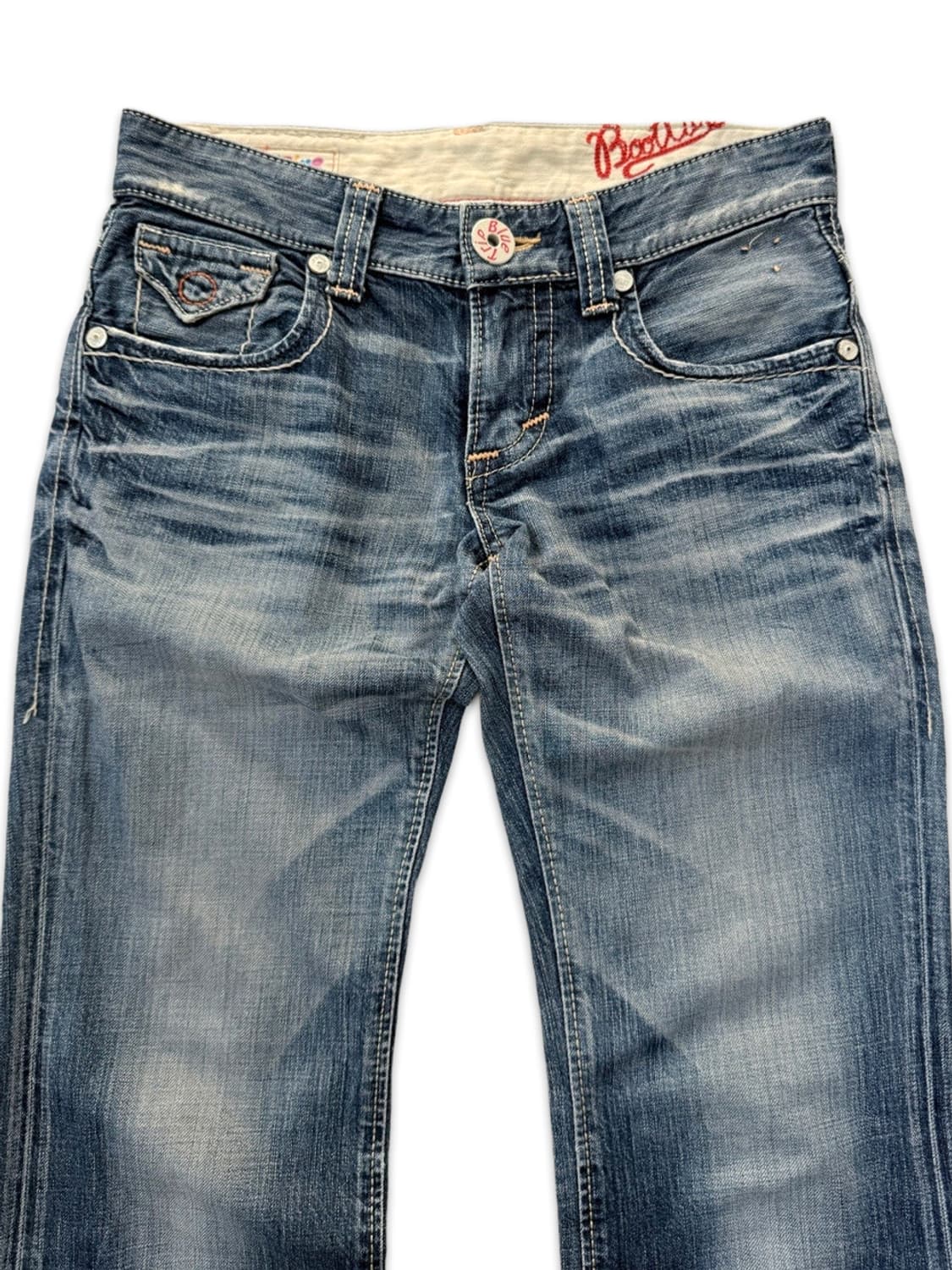 빈티지 EDWIN 로우라이즈 워싱 데님 팬츠 상품이미지3